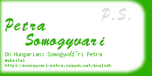 petra somogyvari business card